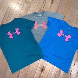 THREE NEW Under Armour YOUTH T-Shirt